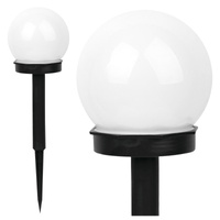 Kulka Solarna Lampa Ogrodowa LED Wbijana BIAŁA KULA 10cm 6500K Zimna