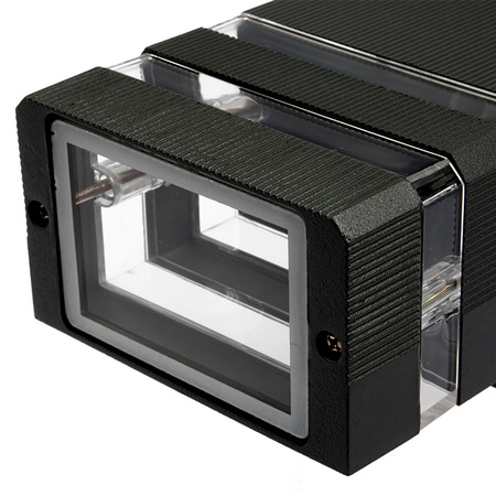 Kinkiet Ogrodowy Elewacyjny Podwójny INEZ DUO LED 2xGU10 ALUMINIUM Czarna IP54