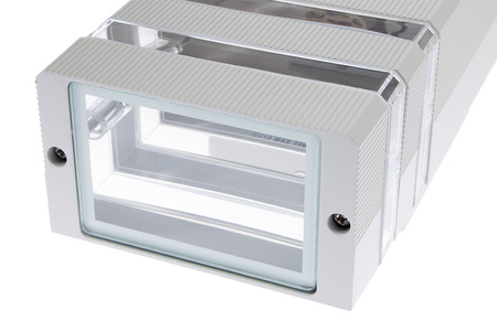 Kinkiet ogrodowy elewacyjny podwójny góra dół INEZ DUO LED 2x GU10 ALUMINIUM srebrny IP54