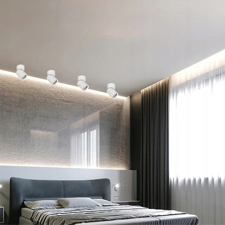 Lampa Sufitowa Ścienna TIMO Reflektor Oprawa Halogenowa Ruchoma 1xGU10 Biały LVT