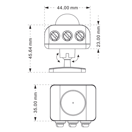 Czujnik Ruchu PIR 10m 120° Ścienny z Regulacją Natynkowy Biały Sanico Goldlux