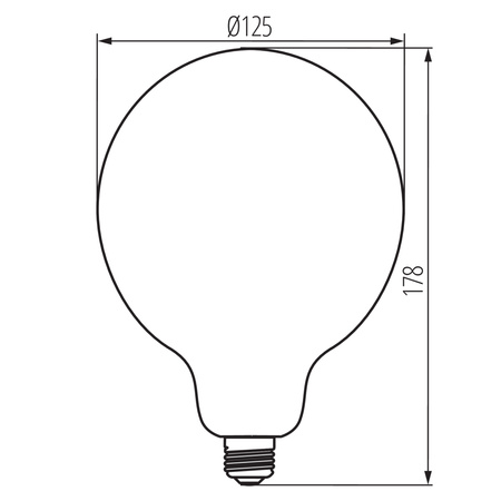 Żarówka LED E27 Edison G125 4W 250lm 1800K Ciepła Bursztynowa XLED Filament Kanlux