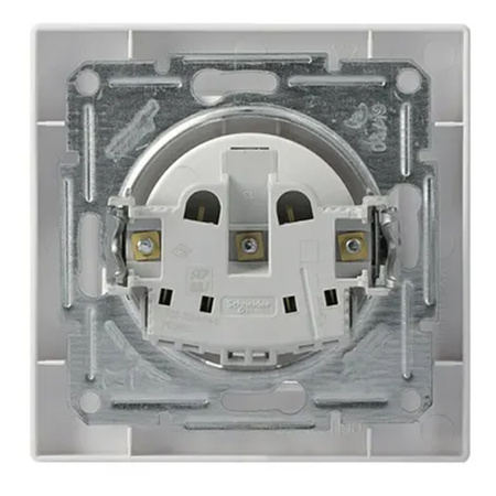 Gniazdo Pojedyncze 2P+PE z Ramką Podtynkowy Asfora IP20