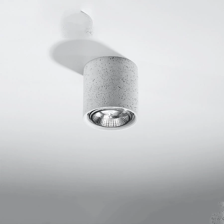 Lampa Sufitowa Oprawa Natynkowa SPOT TUBA GU10 Cylindryczna Szara Industrialna Cullo Sollux