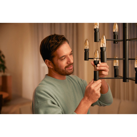 2PAK Żarówka LED Świeczka E14 B40 4,6W CCT PHILIPS HUE White & Ambiance Filament Bluetooth Zigbee