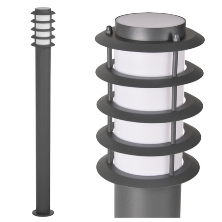 SŁUPEK ogrodowy lampa oprawa stojąca LED E27 SERENA szary 100cm GOLDLUX (Polux)