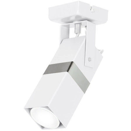 Lampa sufitowa ścienna Kinkiet 1x GU10 Spot Loft Biały + Srebrny VIDAR Milagro
