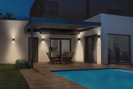 Kinkiet Ogrodowy Lampa Elewacyjna Zewnętrzna LED 15W 330lm 3000K Ciepła Szary IP65 Endura Osram