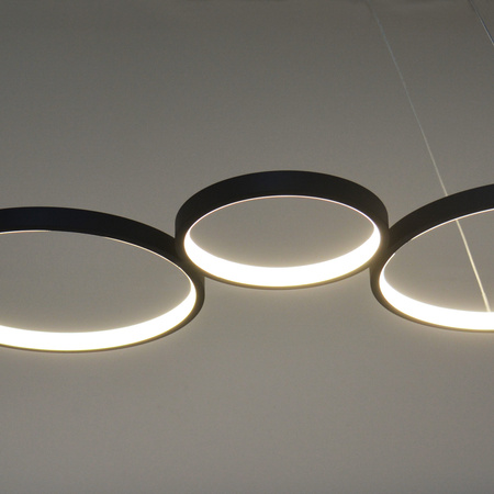 Lampa LED Sufitowa Wisząca Zwis 42W 5700lm 4000K Neutralna Czarna Flamenco Sanico Goldlux