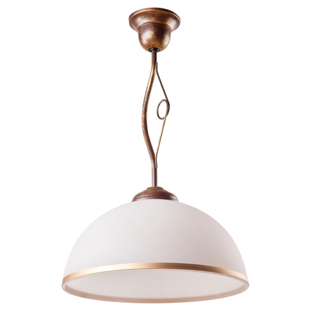 Lampa Sufitowa Wisząca RETRO E27 Biała Drewniana Klasyczna LM-1.24 Lamkur