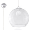 Lampa Sufitowa Wisząca Zwis Kula E27 Okrągła Transparentna Minimalistyczna Ball Sollux