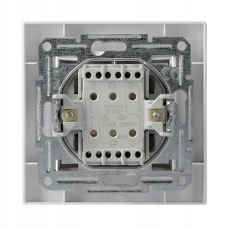 Łącznik Włącznik Schodowy Podwójny z Ramką Podtynkowy SCHNEIDER ASFORA