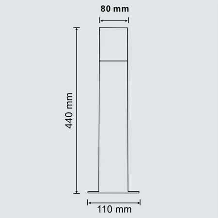 Lampa Ogrodowa LED Słupek E27 TUBA NISKA Grafit 44cm DALLAS GOLDLUX (Polux)