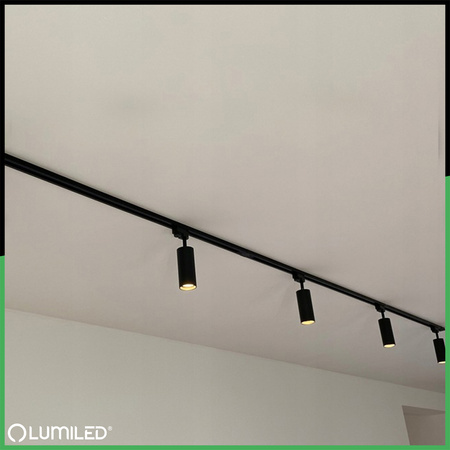 Łącznik Prosty Czarny do Listew Szynowych Jednofazowych Szynoprzewodów LUMILED