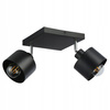 Lampa Sufitowa Spot Tuba Reflektor Oprawa Halogenowa 2x E27 Ruchomy Czarny Elza Masterled