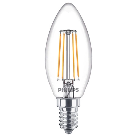 Żarówka LED E14 B35 4,3W = 40W 470lm 2700K Ciepła Filament PHILIPS
