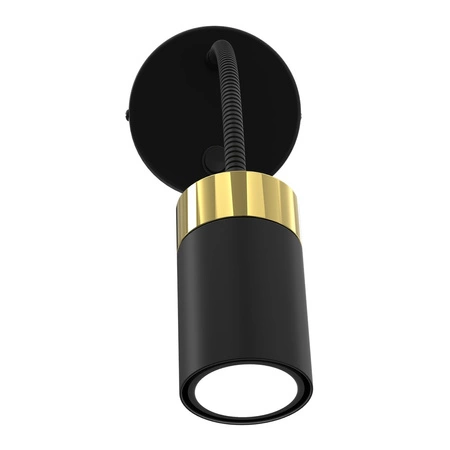 Lampa Ścienna Kinkiet flex JOKER Czarna Złota 1xGU10 Milagro
