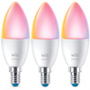 3x Żarówka LED E14 Świeczka C37 4.9W = 40W 470lm 2200-6500K RGB + TW Inteligentna SMART WiFi Bluetooth Aplikacja WiZ