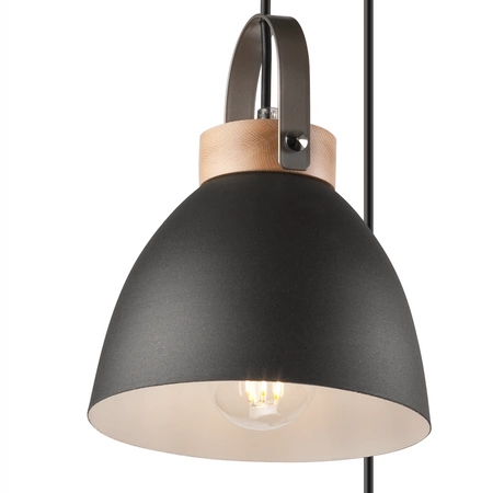 Lampa Wisząca Sufitowa DANIELLE 3xE27 Brązowa Grafitowa LM-3.80 Lamkur
