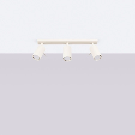 Lampa Sufitowa Reflektor Tuba Spot 3x GU10 Beżowa Ring Bittersweet Shimmer SL.1496 Sollux