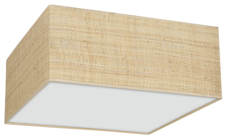 Plafon LED Lampa Sufitowa MARSHALL Biała Rattanowa 3xE27 Kwadratowa Milagro