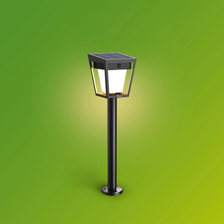 Lampa Ogrodowa Solarna Zewnętrzna SŁUPEK Wbijana 69cm LED 1.8W 250lm 3000K IP44 z Czujnikiem Ruchu i Zmierzchu Nissa Ultra Efficient Philips