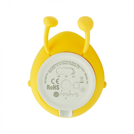Lampka Nocna Dziecięca LED 1W 3000K Ciepła Akumulatorowa 1200mAh Żółta BANAN MARY'S