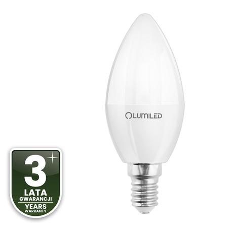 6x Żarówka LED E14 Świeczka B35 2,5W = 25W 249lm 3000K Ciepła 180° LUMILED