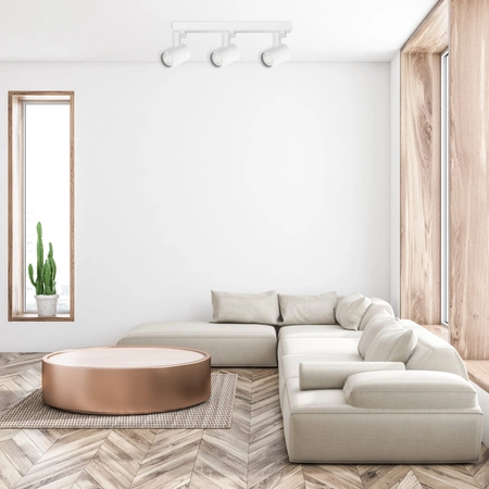 Oprawa Ścienno-Sufitowa Reflektor Punktowy 3x GU10 Biała LYNX Sanico Goldlux