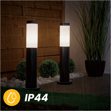 Lampa Ogrodowa Zewnętrzna E27 CZARNY SŁUPEK 45cm Lilium LUMILED