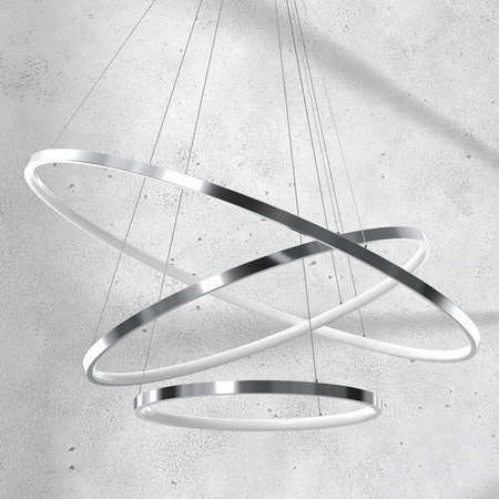 Lampa Wisząca Sufitowa ROTONDA Chrom 93W LED Milagro