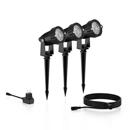 Zestaw 3x Lampa Ogrodowa LED CAPER GardenLink Przyścieżkowa Zewnętrzna 1,5W 24V 2700K IP44 Ruchoma Wbijana PHILIPS