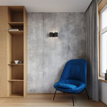 Lampa Ścienna Kinkiet 2x G9 Kwadratowa Czarna Nowoczesna Quad Sollux