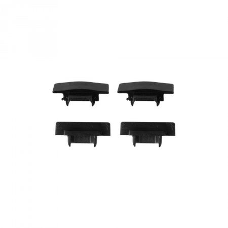 Profil Aluminiowy LED Wpuszczany Podtynkowy Czarny 2m z Kloszem Mroźnym do Taśm LED + Zaślepki seria P Ecolight