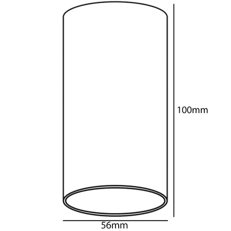 Oprawa LED Natynkowa HALOGENOWA Stała GU10 Okrągła Sufitowa Czarna