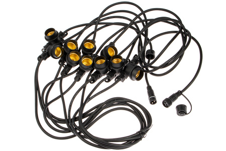 Girlanda Ogrodowa Zewnętrzna Łańcuch Świetlny 15m 15xE27 LED 1,3W