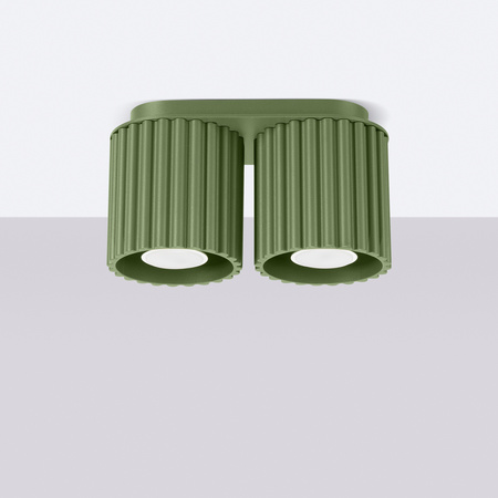 Oprawa Natynkowa 2x GU10 Aluminiowa Zielony Oliwkowy Aura Deep Space SL.1795 Sollux