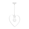 Lampa wisząca AMORE 1xE27 Serce Dziewczęca Delikatna Biała MLP9950 Milagro Metal