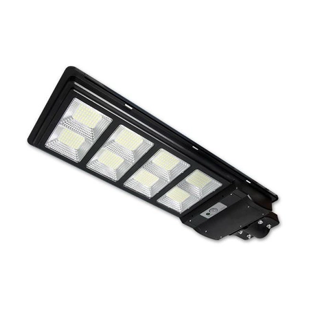 Lampa LED solarna uliczna czarna 360W 6000K zimna IP65 czujnik ruchu i zmierzchu + pilot