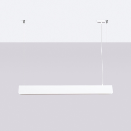 Lampa Sufitowa Wisząca Zwis G13 Żyrandol Geometryczna Biała Nowoczesna Spark Sollux