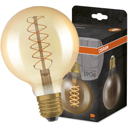 Żarówka Dekoracyjna LED E27 G95 7W = 48W 600lm 2200K Ciepła 320° Filament Ściemnialna OSRAM Vintage 1906