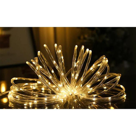 Girlanda Solarna Ogrodowa 100x LED Ozdobna Łańcuch Świetlny 11,9m 3000K