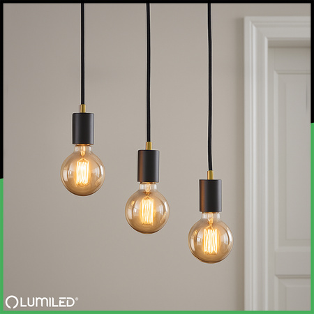 3x Żarówka LED E27 Kula G95 6W = 50W 660lm 2000K Ciepła 360° BURSZTYNOWA FILAMENT LUMILED