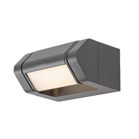Lampa Ogrodowa Zewnętrzna Kinkiet Elewacyjny LED 8W 530lm 3000K IP54 Antracyt Nowoczesny Medna Rabalux