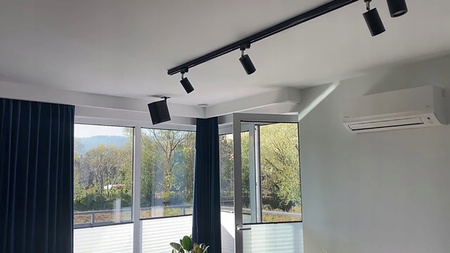 Zestaw Szyna Oświetleniowa Szynoprzewód 1m + 2x Reflektor Szynowy GU10 CZARNY Kwadratowy