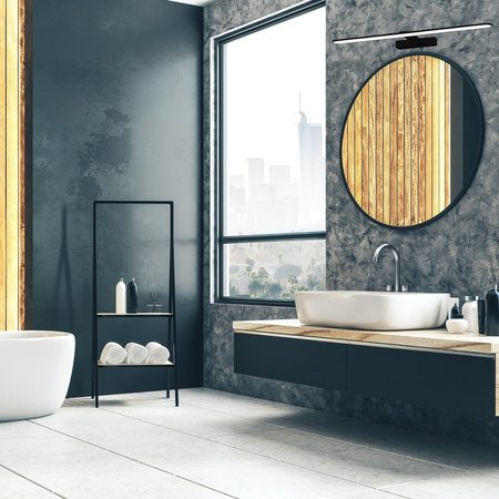 Lampa Ścienna Kinkiet SPLASH Czarna 60cm 12W LED Milagro