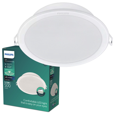 Panel LED Oprawa Podtynkowa Wpuszczana LED 5.5W 500lm 3000K Biała Meson Philips