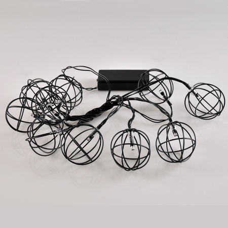 Girlanda Ogrodowa LED Bateryjna 2,1m na baterie 2xAA VIBORG Czarna GOLDLUX (Polux)