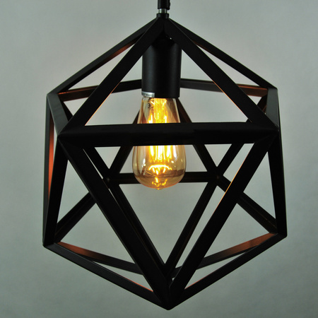 Lampa Wisząca Sufitowa GEOMETRYCZNA IL MIO DENMARK 1xE27 Czarna - GOLDLUX (Polux)