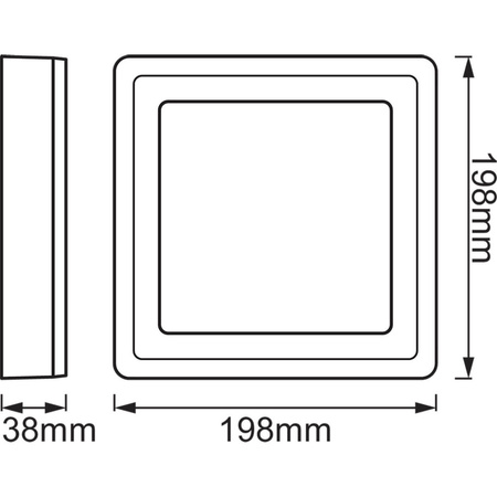 Panel LED Natynkowy Lampa Sufitowa CLICK WHITE 16W 750lm 3000K Ciepła 20cm LEDVANCE